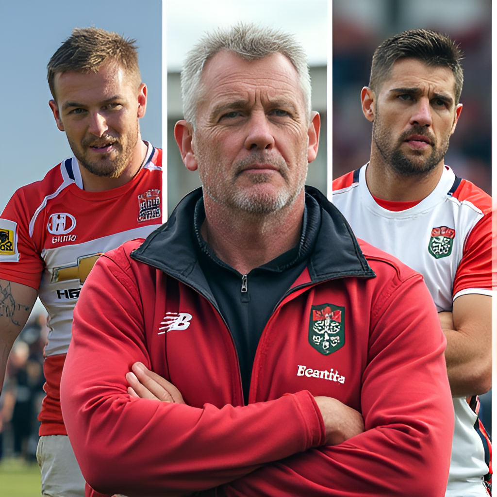 An illustrative graphic or photo collage showing Rob Penney in different coaching environments: perhaps one image from his time with Canterbury (provincial setting), another from Munster (European stadium), and a more recent one with the Crusaders (Super Rugby ground).